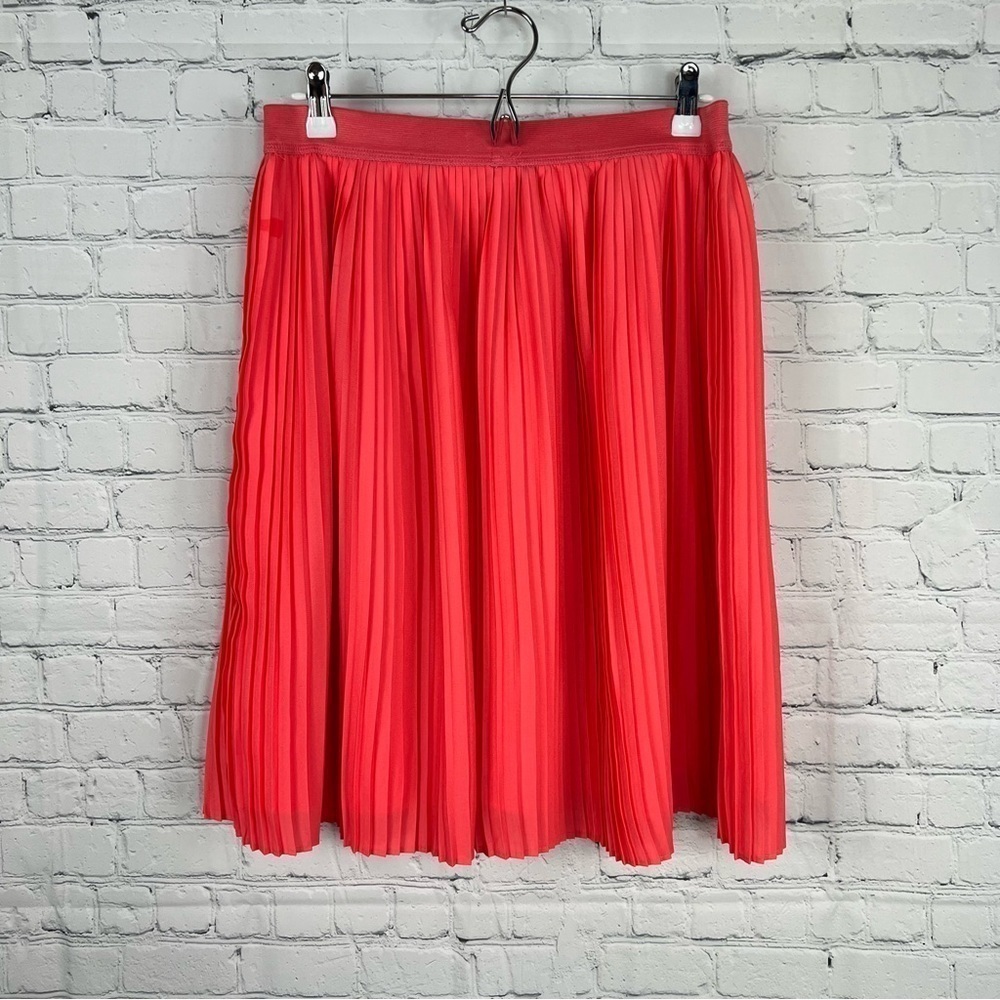 Merona Orange Pleated Skirt